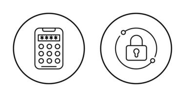 Pin Code and Pad Lock Icon vector