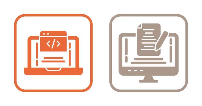 Coding and Note Icon vector