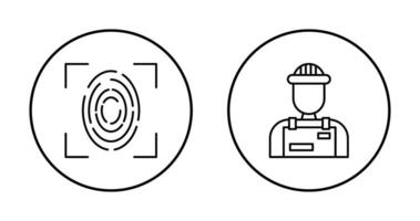 Fingerprint and Riot Police Icon vector