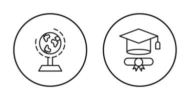 Geography and Graduation  Icon vector