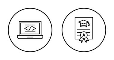 Coding and Report Card Icon vector