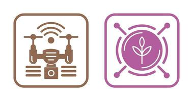 Analytics and Drone Icon vector