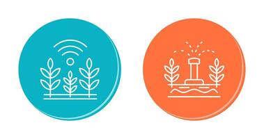 Wheat and Sprinkler Icon vector