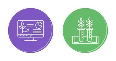 Computer and Test Icon vector