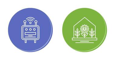 Chip and User Farm House Icon vector