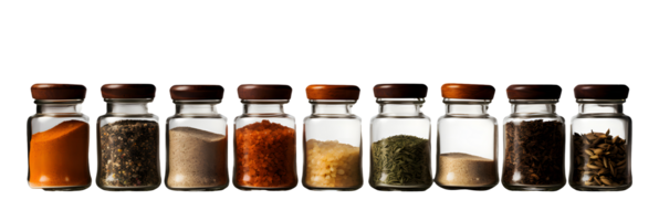 Isolated reusable spice jars Ai generated png