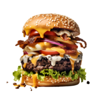 sappig Hamburger. ai gegenereerd png