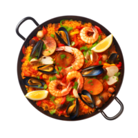 spanska paella isolerat ai genererad png