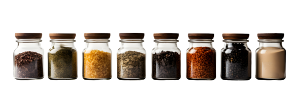 Isolated reusable spice jars Ai generated png