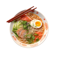 Isolated Japanese ramen soup. Ai generated png