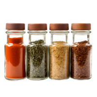 Isolated reusable spice jars. Ai generated png