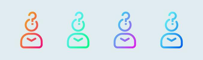 Guest line icon in gradient colors. Client privacy signs vector illustration.