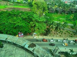 Samarinda Kalimantan Timur, Indonesia 26 october 2023. view of car park from above photo