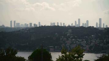 alto multipiano edifici nel il città. video