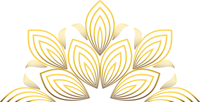 goldene Blumendekoration png