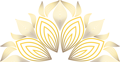 golden flower petal ornament png