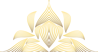 golden flower decoration png