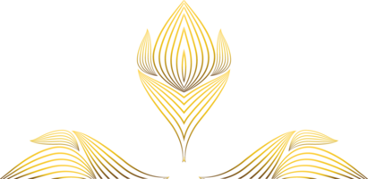 goldene Blumendekoration png