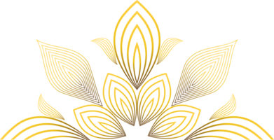 golden flower decoration png