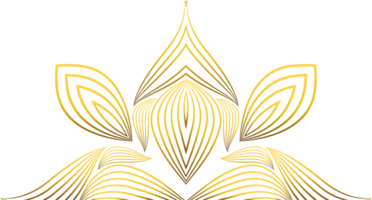 golden flower petal ornament png