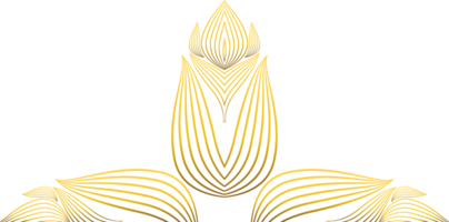 goldene Blumendekoration png