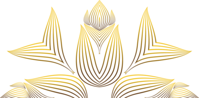 goldene Blumendekoration png