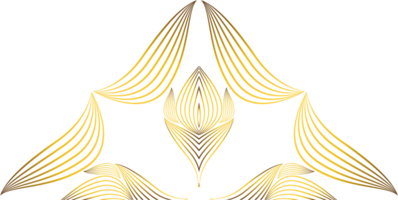 golden flower decoration png