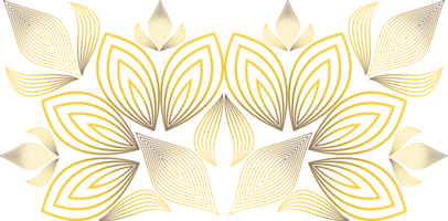 golden flower petal ornament png