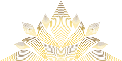 golden flower petal ornament png