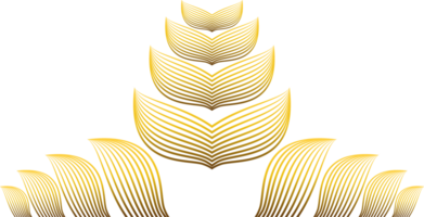 golden flower decoration png