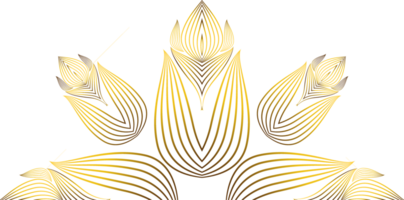 goldene Blumendekoration png