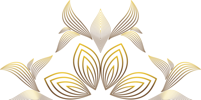 golden flower decoration png