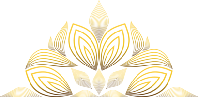 golden flower petal ornament png