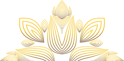 golden flower decoration png