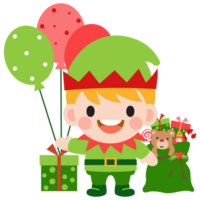 duende clipart, alegre Navidad y contento nuevo año png