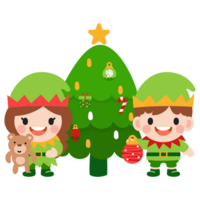 elf clip art, vrolijk Kerstmis en gelukkig nieuw jaar png