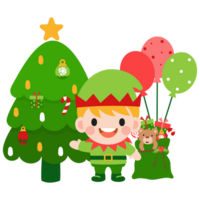 elfo clipart, allegro Natale e contento nuovo anno png