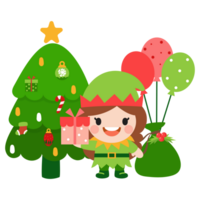 elfo clipart, allegro Natale e contento nuovo anno png