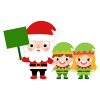 Père Noël claus et elfe clipart, joyeux Noël et content Nouveau année png