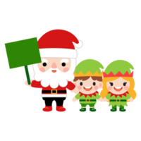 Papa Noel claus y duende clipart, alegre Navidad y contento nuevo año png