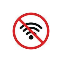 No wifi signal icon sign symbol isolated on white background vector