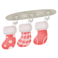 illustration de chaussette de noël png