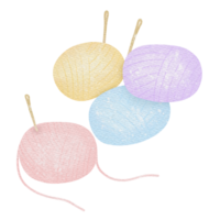 yarn balls and needles png