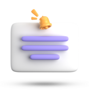 3d rendering of speech bubble for testimonial, 3D pastel icon set. png