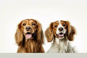 photo dog on a plain white background. ai generated