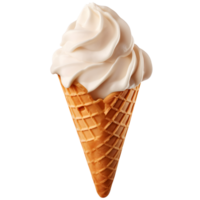 Ice cream cones isolated on transparent. AI Generated png