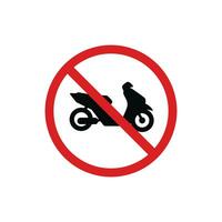 No motorcycle sign symbol isolated on white background vector