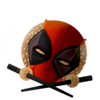 carino maschera personaggio rosso e nero png