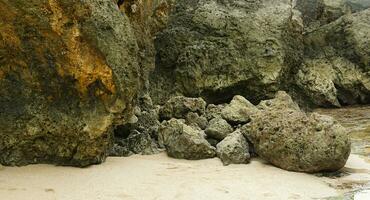 View of sandstone cliffs on a summer day at the Beach photo