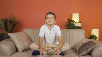 Boy praying, asking Gods well wishes. video